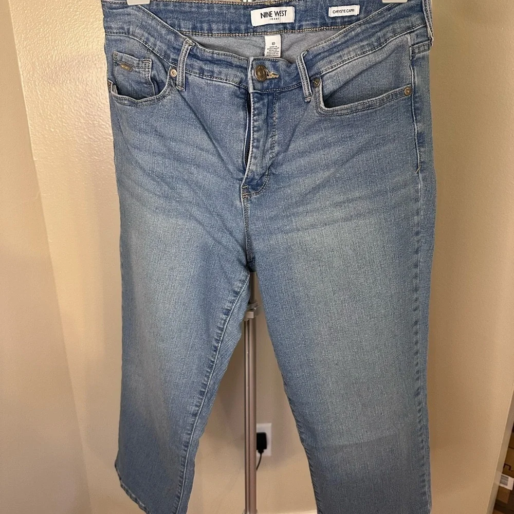 Nine West Light Blue Women Capris